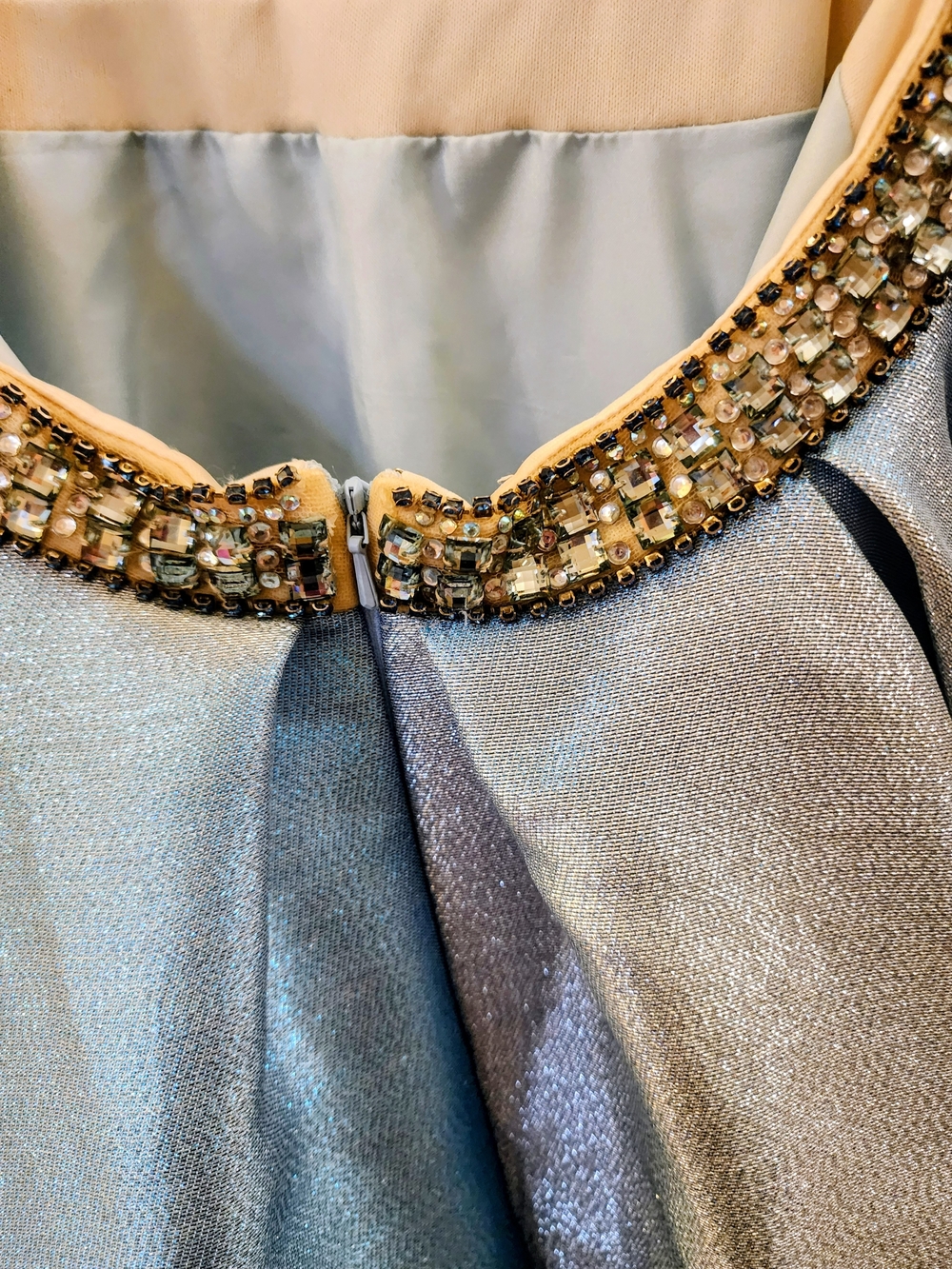 Rachel Allan Light Blue Beaded Ball Gown - Picture 12 of 16